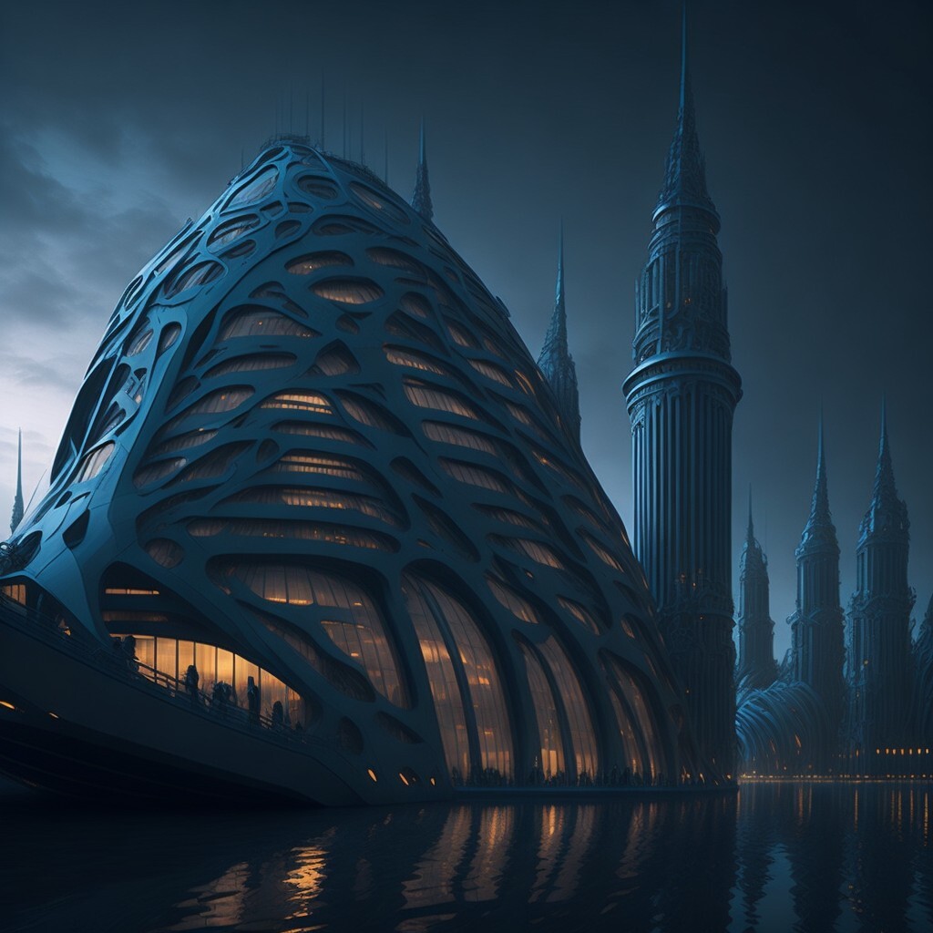 Caelindra Prime — futuristic city, inner worlds