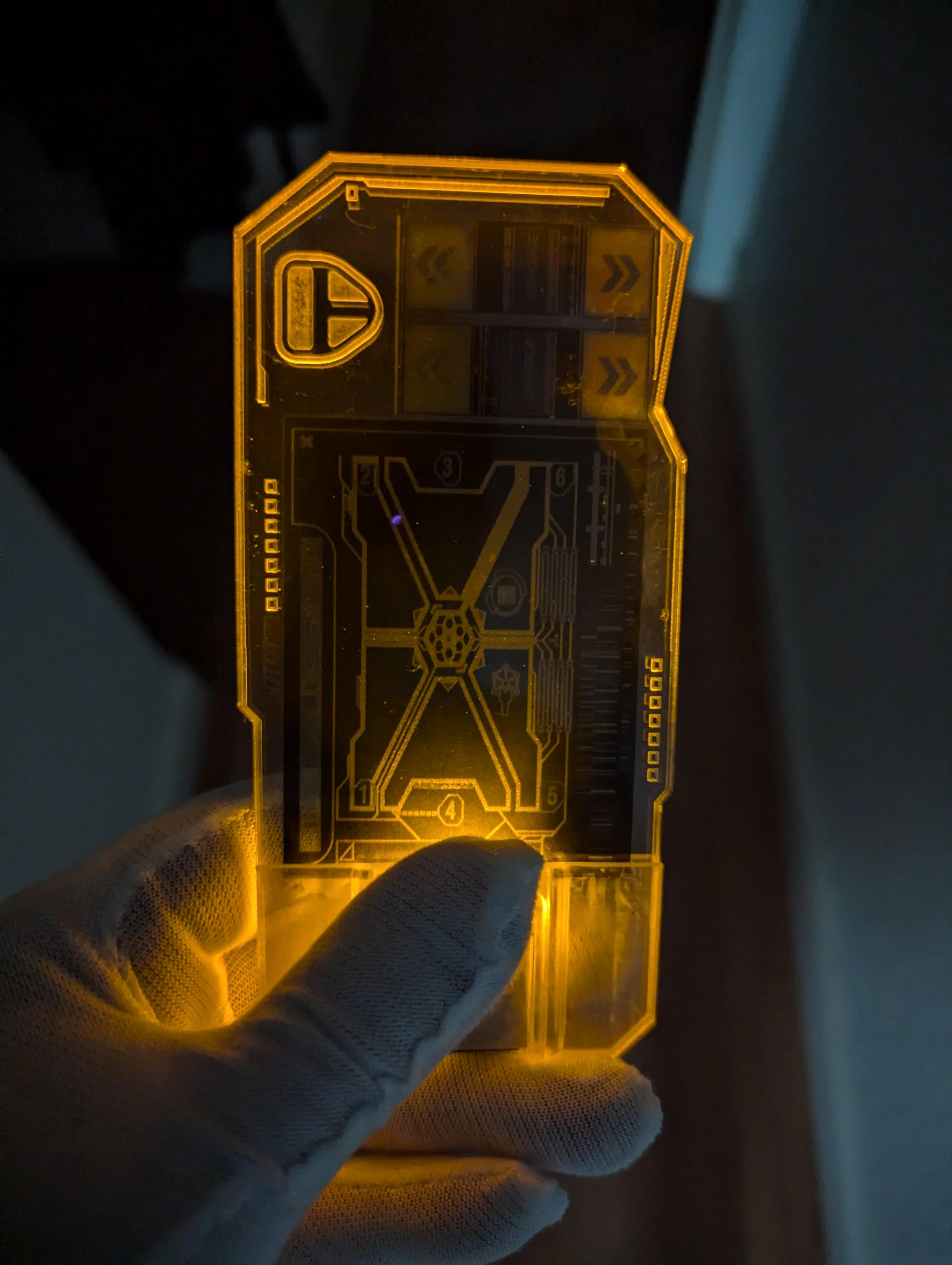 Framed comms unit, data chips, ceres coins